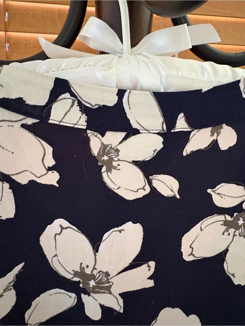 J. Jill Navy and White Floral V-Neck Dress - Picture 10 of 11